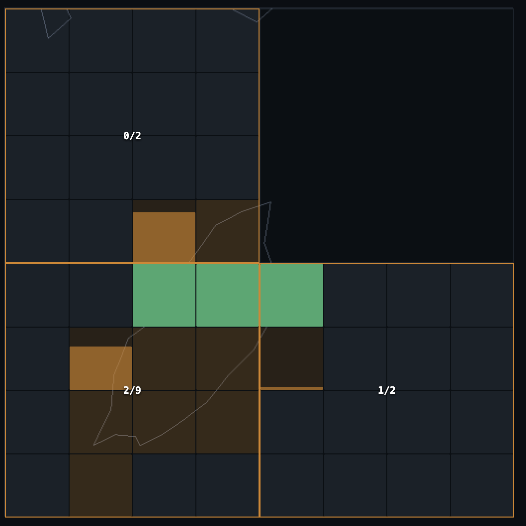 Four shards around the Isle of Man, with the coastline crossing their boundaries